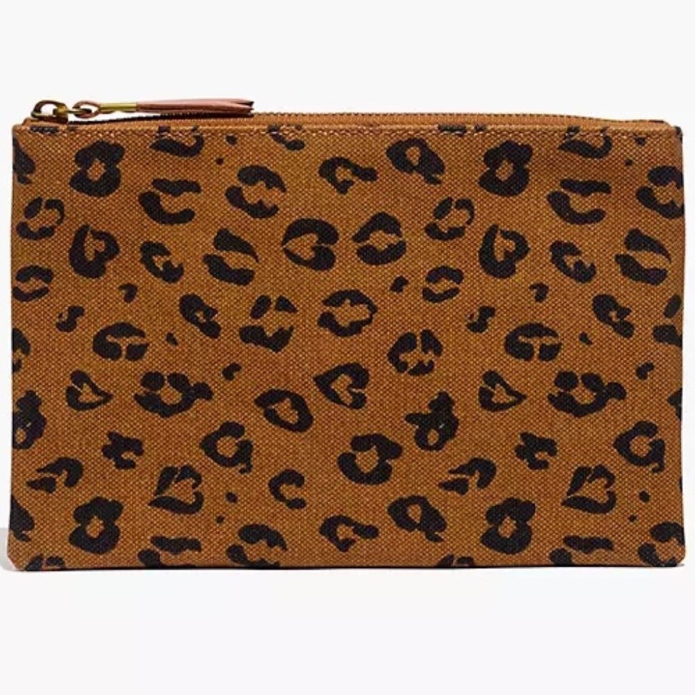 NWT Madewell The Canvas Pouch Clutch in Painted Spots